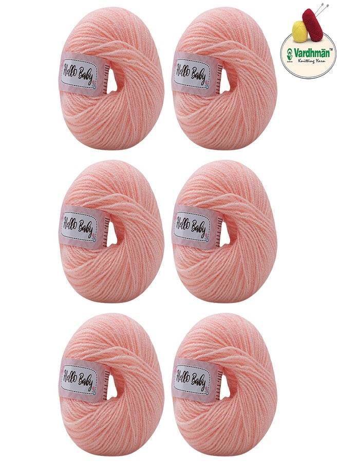 Vardhman Threads Vardhman Knitting Yarn Hello Baby Wool For Knitting, Kids Crochet Yarn Wool For Hand Knitting Art Craft, Knitting Wool Yarn For Sweater Scarves Hats And Dresses (Blossom)-25 Gm, Light Pink - Image 2