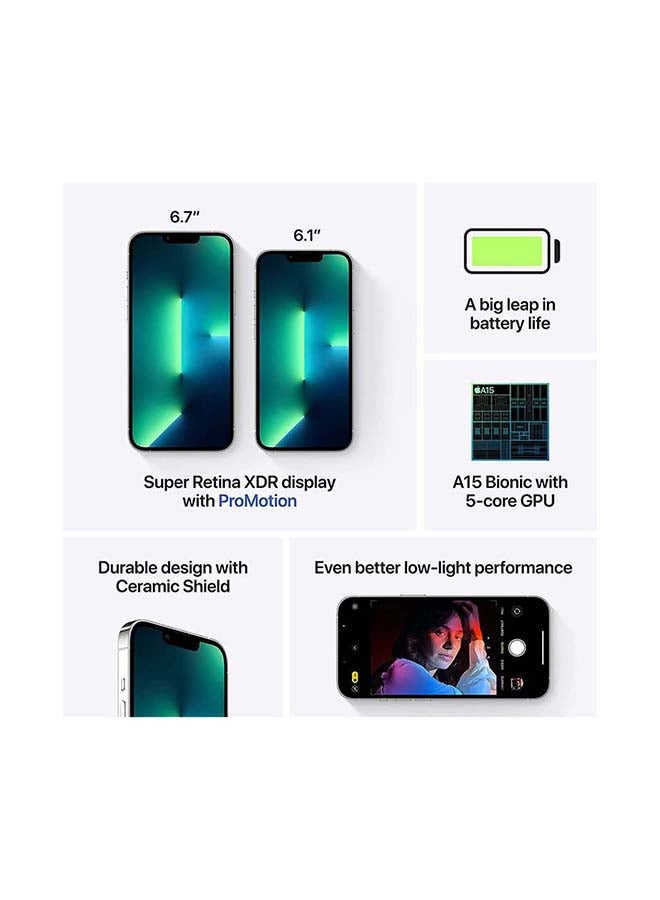 Apple iPhone 13 Pro 128GB Silver 5G With FaceTime - UAE Version - Image 5