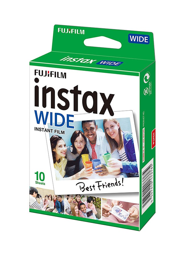 حزمة Instax Instant Color Film Wide Picture Format المكونة من 10 متعدد الألوان