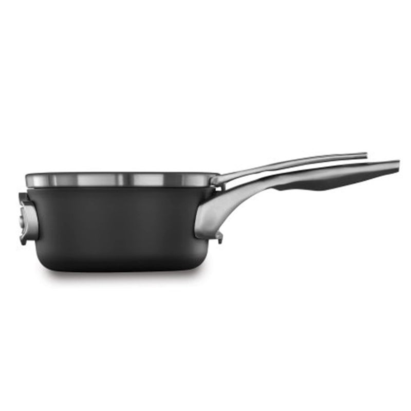 Calphalon Premier Space Saving 15 Quart Sauce Pan with Lid HardAnodized Nonstick Cookware with MineralShield Technology Dishwasher and Oven Safe
