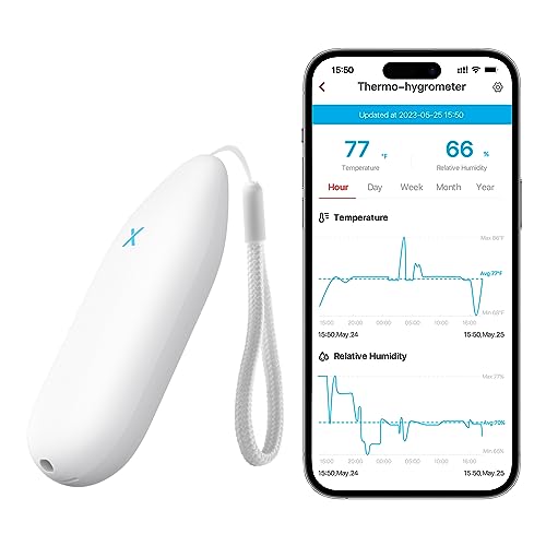 X-Sense Wi-Fi Hygrometer Indoor Humidity, Smart Hygrometer Thermometer with Remote Monitoring & App Control, an Accessory for STH54 Thermo-Hygrometer Kit, Model STH51 - Image 1