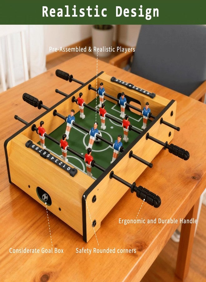 HLC 20 Inch Mini Tabletop Foosball Game Set, Table Football, Tabletop Football Games, Durable Soccer Kit for Adults, Children, Families and Playrooms, Easy to Store - Image 5