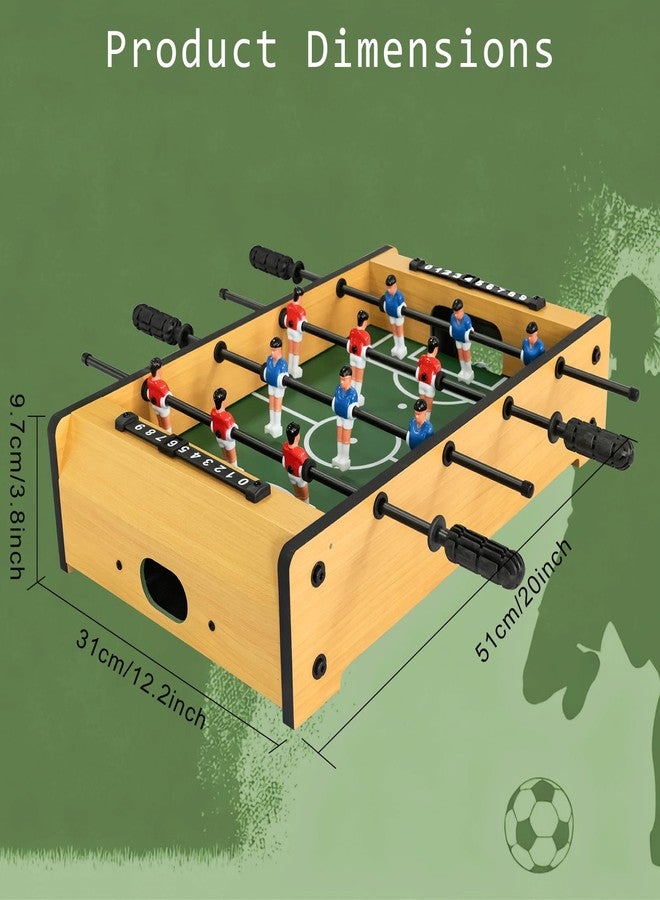 HLC 20 Inch Mini Tabletop Foosball Game Set, Table Football, Tabletop Football Games, Durable Soccer Kit for Adults, Children, Families and Playrooms, Easy to Store - Image 2