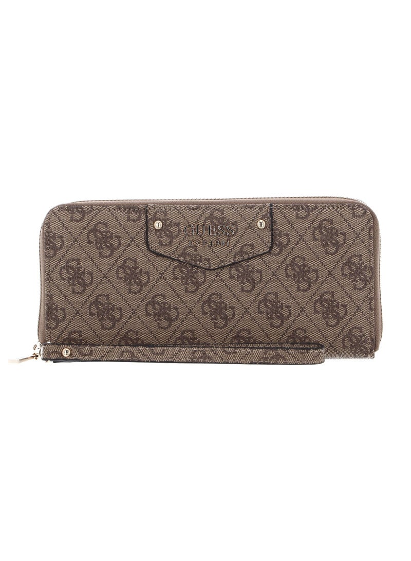 GUESS Womens Laurel Large Zip Around Wallet GU6041-KHKI - Image 1
