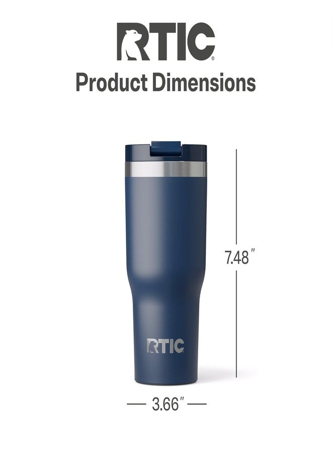 RTIC كوب RTIC Essential Tumbler سعة 20 أونصة مع غطاء، مبطن بالسيراميك، معزول، مصنوع من الفولاذ المقاوم للصدأ، معدني، جدار مزدوج معزول بالتفريغ، كوب سفر للقهوة المثلجة والشاي والمشروبات الساخنة والباردة، لون أزرق داكن - Image 5