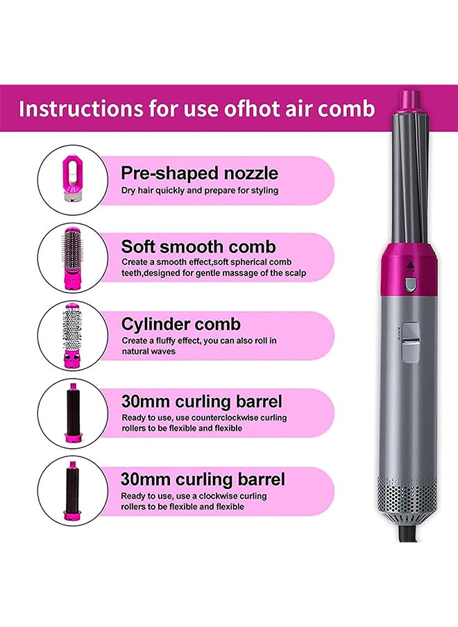 5-in-1 Hair Styler,Hair Dryer Brush Set for Styling/Blow Drying/Volumizing/Curling with Ionic Conditioning for All Types of Hair