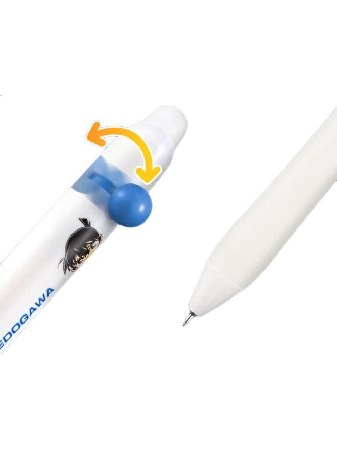 Aihao Conan Collaboration Erasable Pen 0.5Mm, Elementary School Student Handwriting Practice Pen, St Tip Retractable Pen, Children'S Exam Practice Pen, Erasable Gel Pen, Crystal Blue, Jiding Gp2761 - Image 2