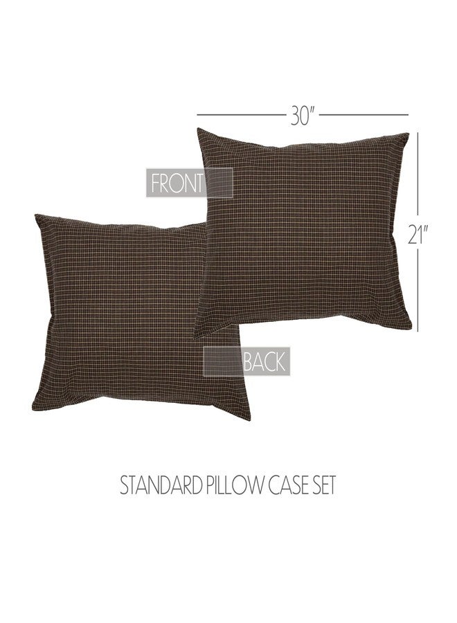 VHC Brands Kettle Grove Standard Pillow Case Set of 2 21x30 Country Primitive Bedding Accessory, Country Black - Image 3