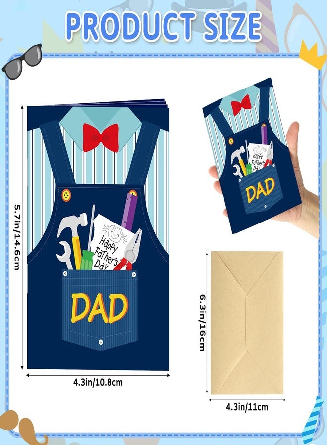 Sereliy 4Sets Father's Day Card Holder Book for Dad, Happy Fathers Day Money or Gift Card Organizer with Envelope, Appreciation Card Book from Kids, Creative Surprise Present - Image 2