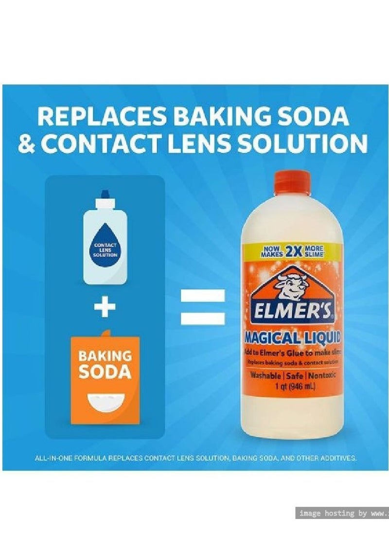 ELMER'S - Elmer's Magical Liquid Slime Activator Solution, Maker for DIY Slime, Non-toxic - 946 ml - Image 1