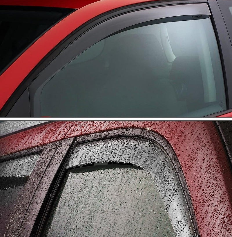 SPIDER Window Visor for Toyota Hilux 2012 Double Cab, Smoke Rain Guard Door Visor Set, Sun Shade Wind Deflector, Acrylic Side Window Vent Shade, 4 Piece Exterior Accessory, Easy Install with 3M Tape, Weather Protection Trim ERPC10046 - Image 3