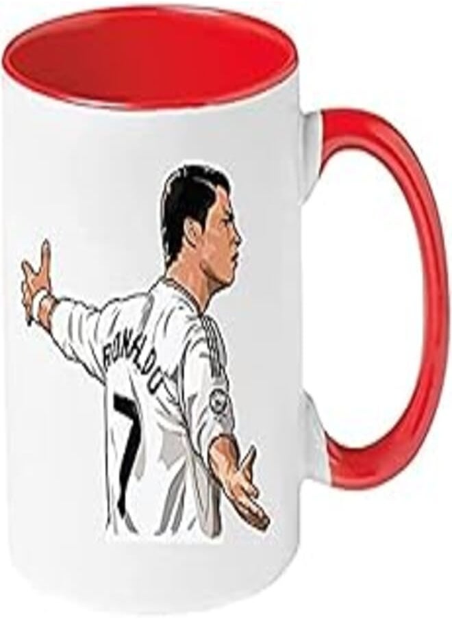 MEC Cristiano Ronaldo Coffee Mug with Red Handle 11oz CR7 Tea Cup Gift For Him - pzsku/Z57DA2CD26FC6CAA39353Z/45/_/1723236647/7a13675f-cade-4e4e-a2a1-6fa84d95a67f