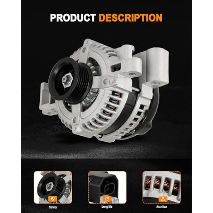 ASAPE 11369 New Alternator Fit for 2008-2009 for Cadillac for CTS for Sedan for Base 4-Door 3.6L 2008-2009 for Cadillac for CTS for Sedan for Luxury 4-Door 3.6L - Image 4