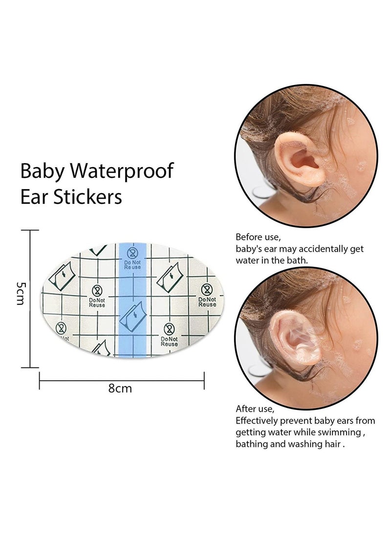 60PCS Ear Covers Waterproof Baby Shower Swimming Ear Stickers Newborn Ear Plugs Ear Protectors  - Image 2