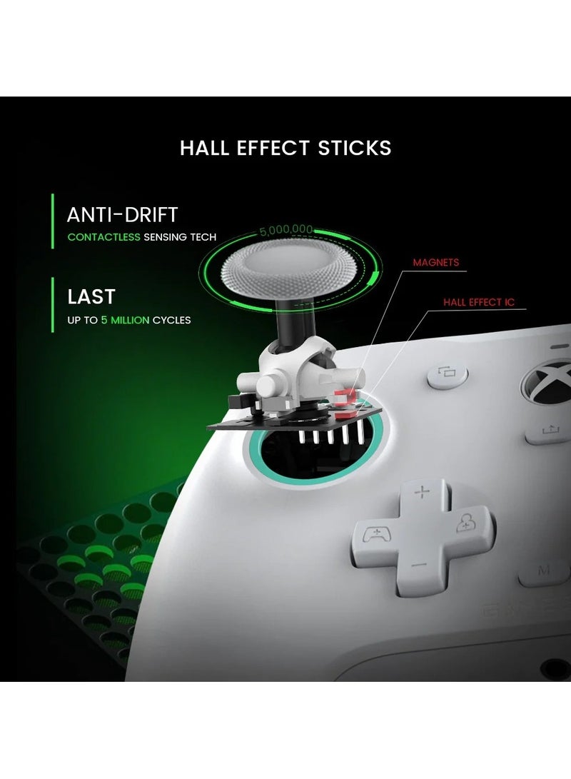 General Professional Gamepad G7SE Wired Gaming Controllers for Xbox Steam PC Plug and Play with Hall Effect Joysticks/Hall Trigger, 3.5mm Audio Jack Hall Rocker Pulse Vibration Trigger Motor Asymmetric Vibration Grip Motor 2 Custom Back Keys  - Image 5