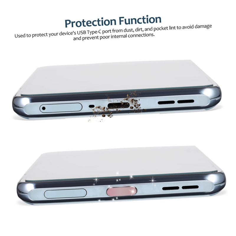 14 قطعة من سدادات الغبار من نوع C على شكل تميمة لأغطية منافذ الهواتف المحمولة USB C سدادات بألوان متعددة - Image 4