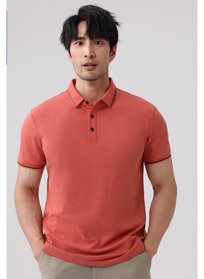 High-End Island Cotton Polo Shirt Short Sleeve Turn-down Collar Workwear Printed Logo DIY Embroidery Cultural T-shirt - Image 1