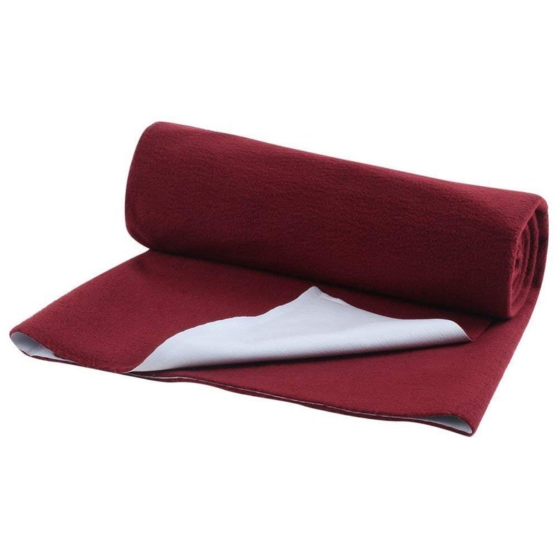 Goodluck Baby Waterproof Cotton Bed Protector 70 x 50 cm Dry Sheet (Maroon, Small) - Image 2