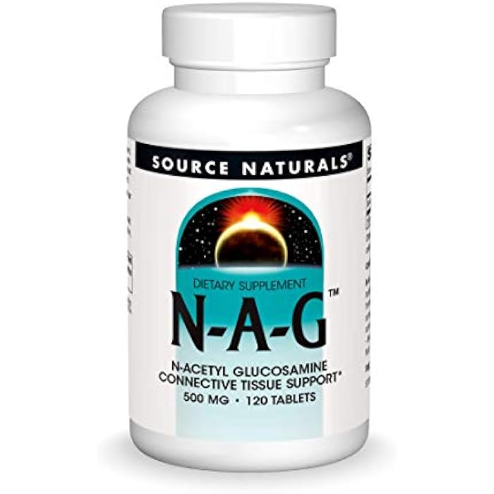 Source Naturals N-A-G 500 mg N-Acetyl Glucosamine for Connective Tissue Support* - 120 Tablets - Image 1