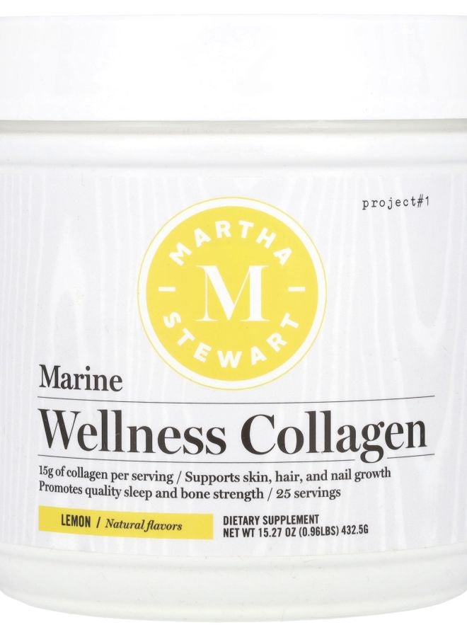 Martha Stewart Wellness Marine Wellness Collagen Lemon 15.27 oz (432.5 g) - Image 1