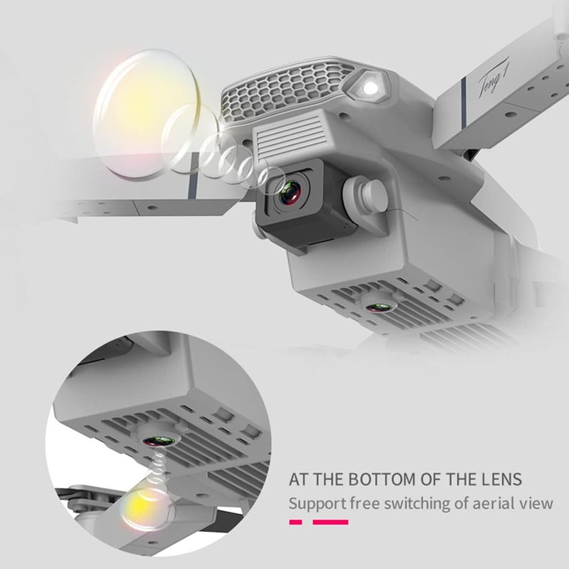 woobles Drone with Dual 1080P HD Camera, 2022 Upgradded RC Quadcopter for Adults and Kids, WiFi FPV RC Drone Toys Gifts for Boys Girls, Altitude Hold Headless Mode One Key Start Speed Adjustment - Image 4