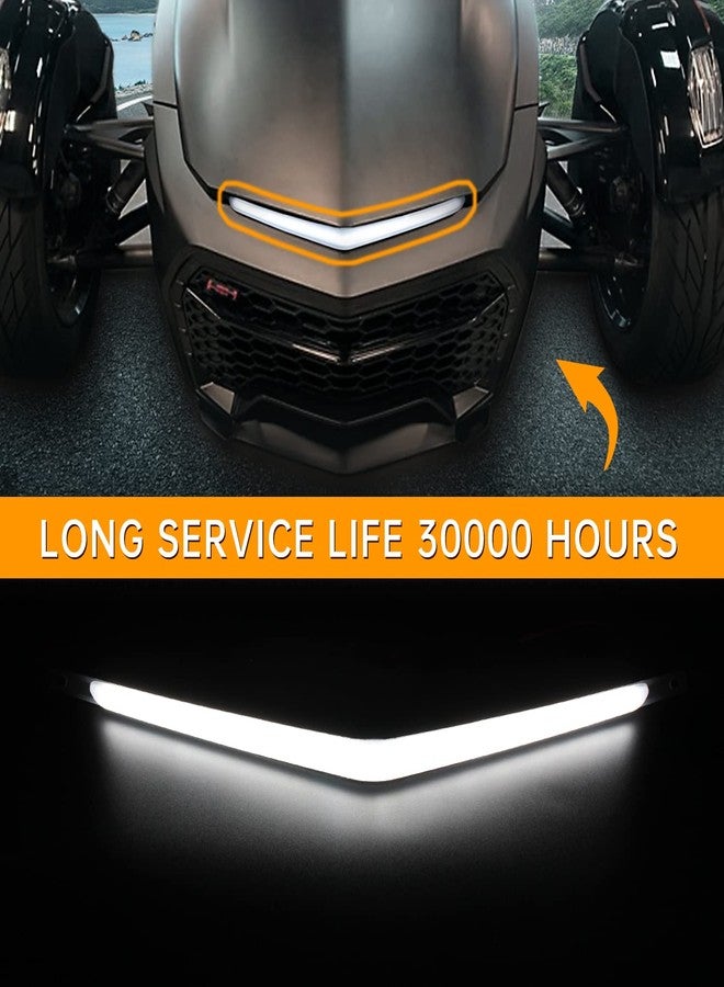 CPOWACE طقم إضاءة LED للتشغيل النهاري من CPOWACE، لون أبيض مميز، متوافق مع جميع موديلات Can-Am Spyder F3، ملحقات بديلة للرقم 219400599 (قطعة واحدة). - Image 2