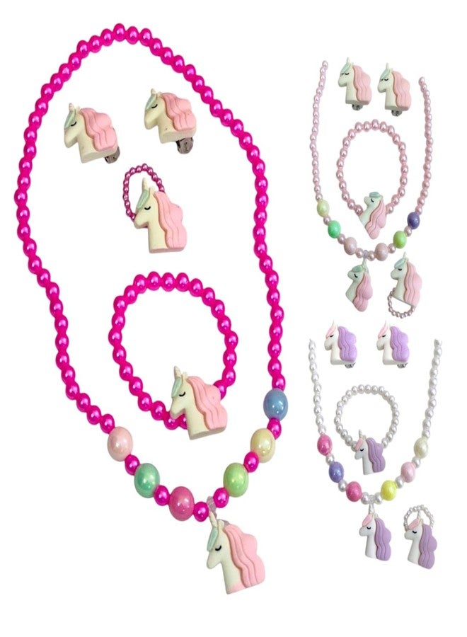 TERA13 Girl Princess Necklaces & Bracelets And Hair Clips Set | Birthdays, Parties, And Special Occasions Jewellery Gifts Set For Little Girl Toddler | Random Design | Girls Kanjak Return Gifts (1 Set) - Image 5