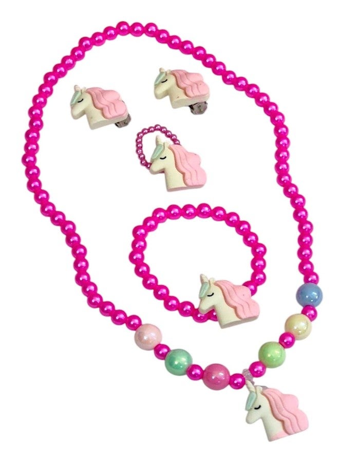 TERA13 Girl Princess Necklaces & Bracelets And Hair Clips Set | Birthdays, Parties, And Special Occasions Jewellery Gifts Set For Little Girl Toddler | Random Design | Girls Kanjak Return Gifts (1 Set) - Image 1