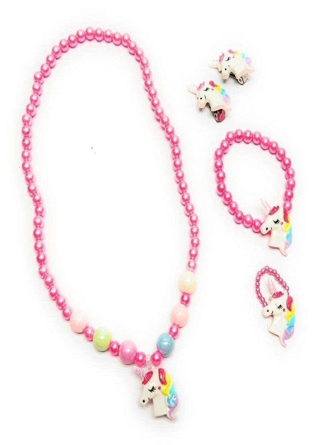 TERA13 Girl Princess Necklaces & Bracelets And Hair Clips Set | Birthdays, Parties, And Special Occasions Jewellery Gifts Set For Little Girl Toddler | Random Design | Girls Kanjak Return Gifts (1 Set) - Image 2