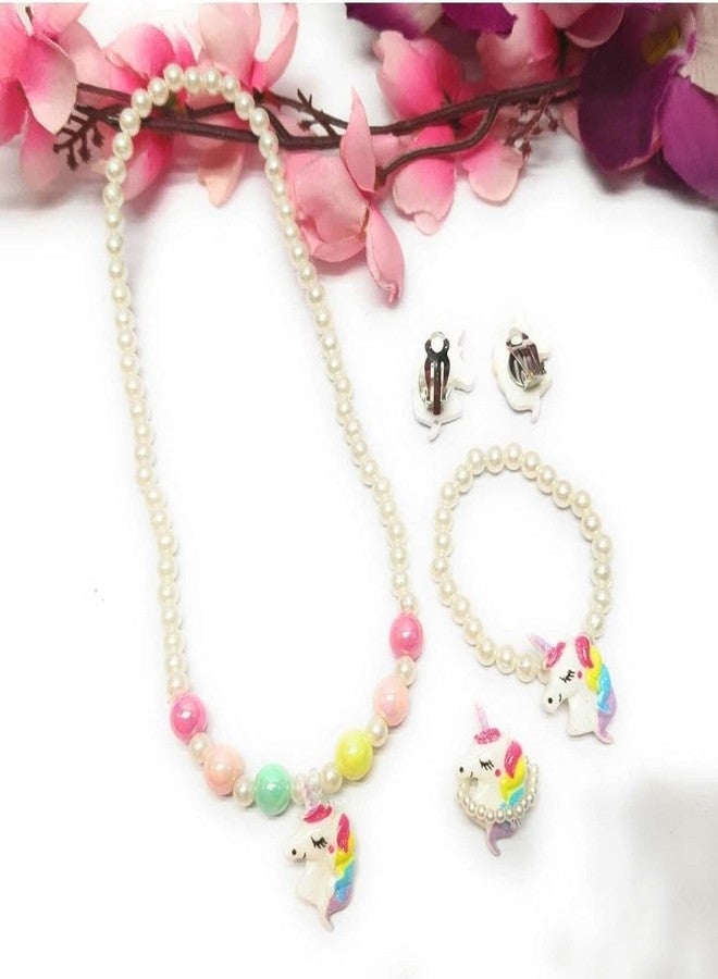 TERA13 Girl Princess Necklaces & Bracelets And Hair Clips Set | Birthdays, Parties, And Special Occasions Jewellery Gifts Set For Little Girl Toddler | Random Design | Girls Kanjak Return Gifts (1 Set) - Image 4