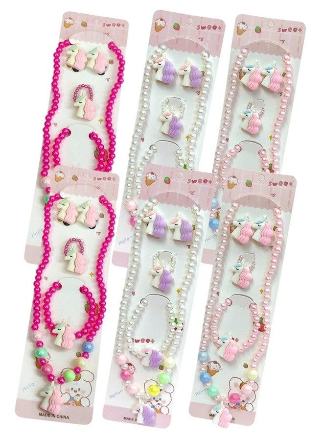 TERA13 Girl Princess Necklaces & Bracelets And Hair Clips Set | Birthdays, Parties, And Special Occasions Jewellery Gifts Set For Little Girl Toddler | Random Design | Girls Kanjak Return Gifts (1 Set) - Image 3