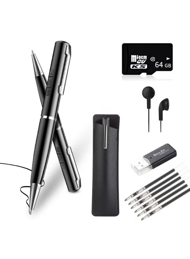 Egolav 64GB Digital Voice Recorder—Voice-Activated Recorder with Playback Function, Professional Audio Recording Device Ideal for Lectures/Meetings/Classrooms, Portable Student Recorder with MP3 Player, Built-in Noise Reduction, Large Storage Capacity, Supports File Transfer to Computer,  (Black) - Image 3