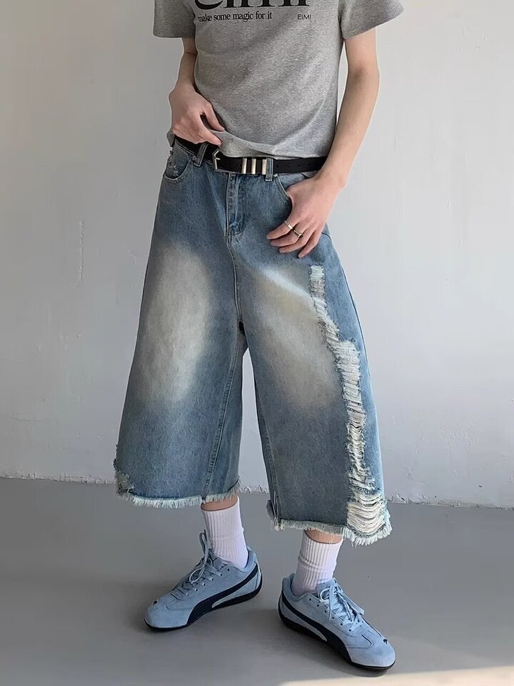 Unisex Classic Denim Jeans Loose Fit Daily Outdoor Wear - Image 1