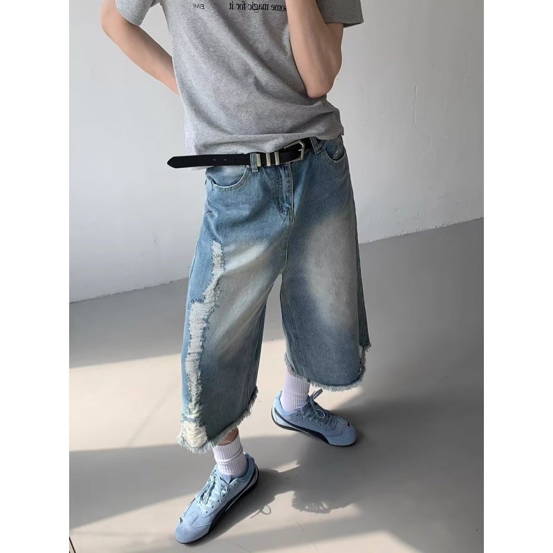 Unisex Classic Denim Jeans Loose Fit Daily Outdoor Wear - Image 3