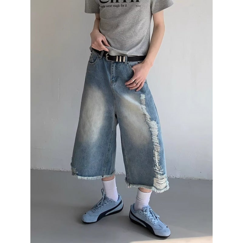 Unisex Classic Denim Jeans Loose Fit Daily Outdoor Wear - Image 2