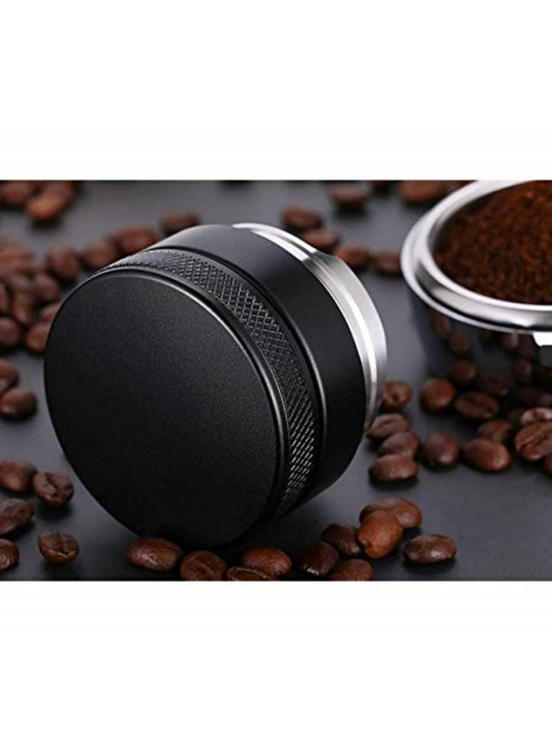 53mm Espresso Coffee Distributor Leveler Tool Adjustable Height Depth 304 Stainless Steel Base Anti-Slip Alloy Handle Coffee Powder Leveling for Consistent Tamping - Image 4