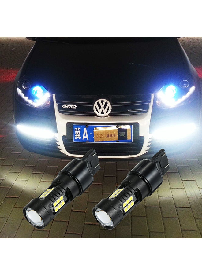 Loquat 2Pcs LED Bulb Lights Auto Lamp Bulbs Car Light 7443 Yellow - Image 5