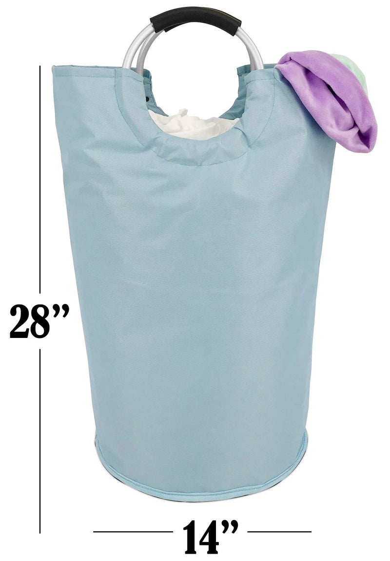 Handy Laundry Bag With Handles - 60L - Collapsible Fabric Laundy Hamper Bag - Laundry Basket For Dorm - Waterproof - Foldable - Suitable for a Dorm Clothes Hamper - Image 2