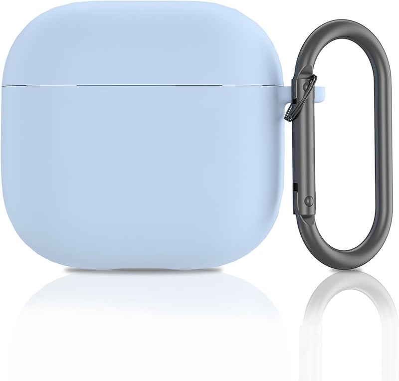 OJOS Case Cover Compatible with AirPods 4 Silicone Protective Cover for Airpods 4 2024 Shockproof & Support Wireless Charging Soft Case for Apple Airpods 4th Generation, Sky Blue - Image 1