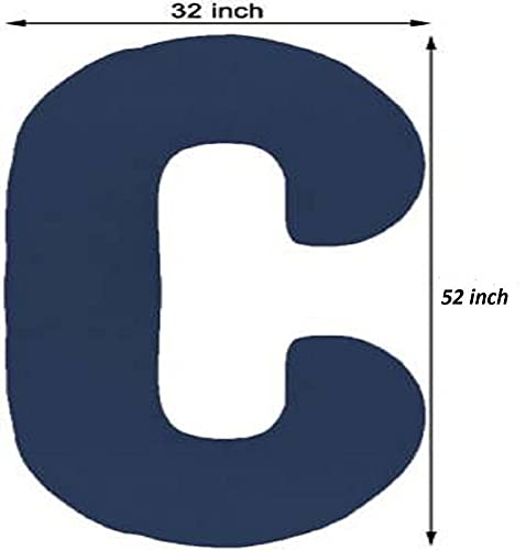 DADDY COOL Ultra Soft Pregnancy Pillow C Shape with Breathable Removable Cotton Cover, Full Body Maternity Pillow for Pregnant Women Sleeping for Back Belly HIPS Legs Support (Dark Blue) - Image 3