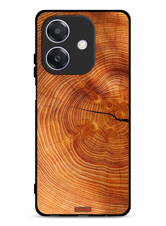 Tolwak Oppo A3 5G Protective Case Cover Crack Wood - Image 1