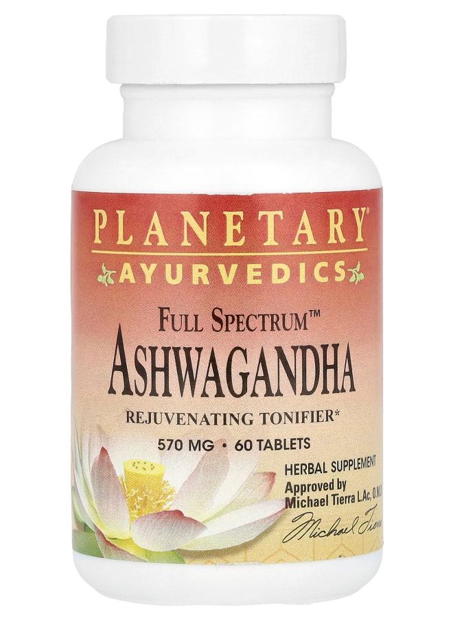 PLANETARY HERBALS Ayurvedics Full Spectrum™ Ashwagandha 570 mg 60 Tablets 