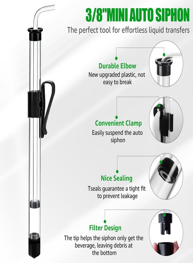 Hgkeke Auto Siphon for Wine Making, 14" Auto Siphon Homebrew Food-Grade with 3/8" Racking Cane, 5.5 FT Silicone Hose,Effortless Bottling Fermentation Siphoning Wine Making Kit Brewing Equipment - Image 3