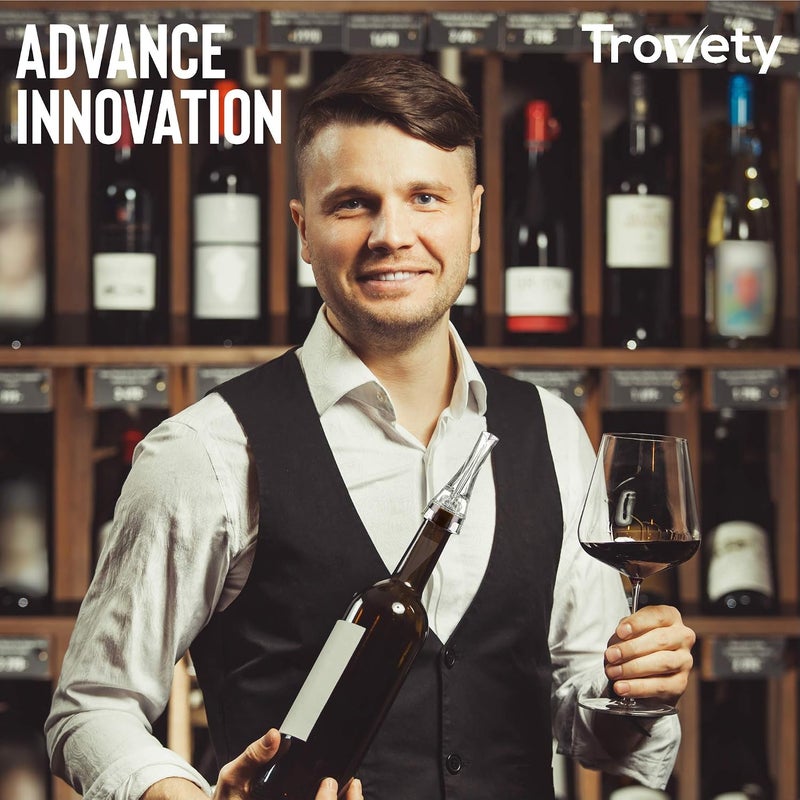 Trovety Destini Rose Wine Pourer & Aerator - Hawk-Bill Shape for Easy, No Drip Pouring - Unique Built-In Aerator System for Fast Decanting - Can Fit Most Bottle Spout Sizes - Travel-Savvy Accessory - Image 5