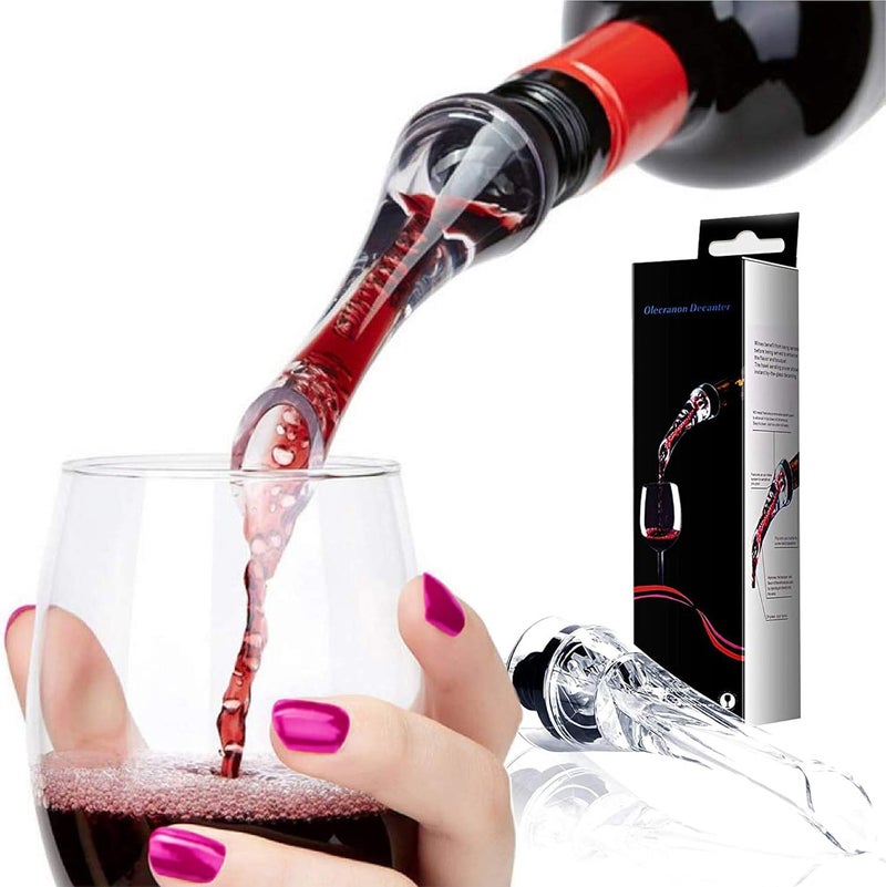Trovety Destini Rose Wine Pourer & Aerator - Hawk-Bill Shape for Easy, No Drip Pouring - Unique Built-In Aerator System for Fast Decanting - Can Fit Most Bottle Spout Sizes - Travel-Savvy Accessory - Image 1