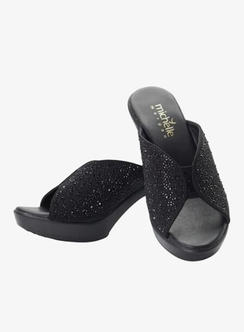 Michelle Morgan 092-3062 Michelle Morgan Ladies High Heel Sandals 514RC518 Black