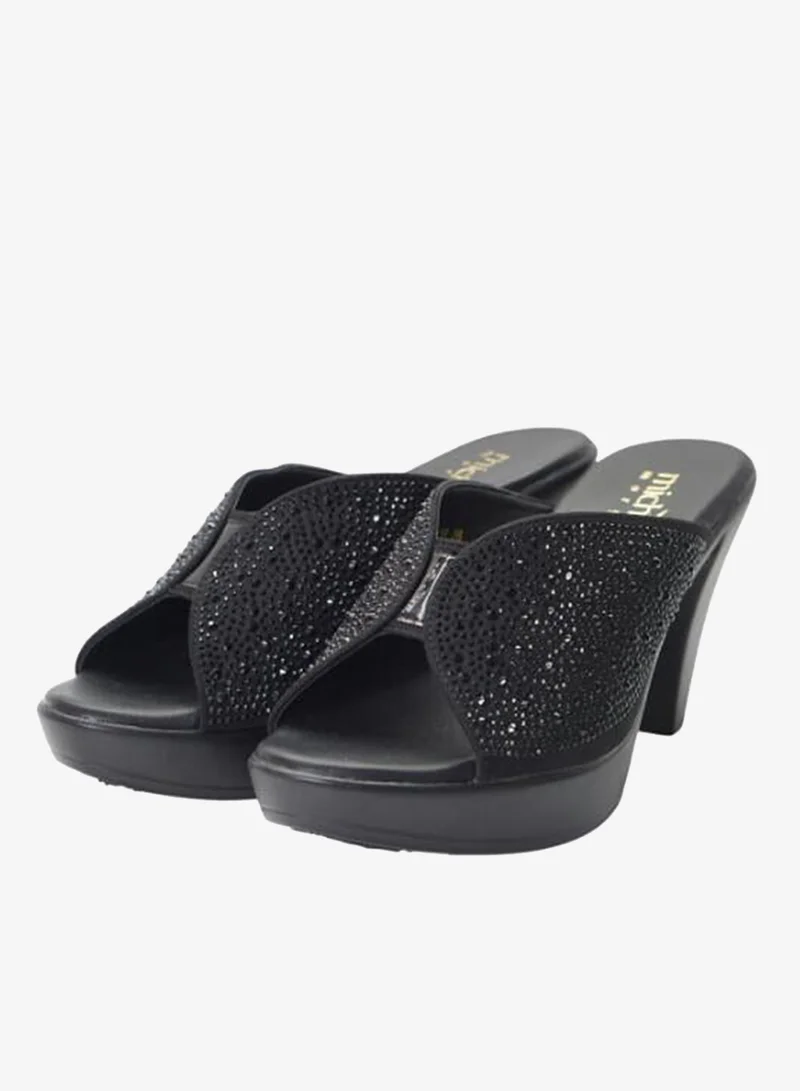 Michelle Morgan Black 092-3062 Michelle Morgan Ladies High Heel Sandals 514RC518 Black for Women | Best Price UAE
