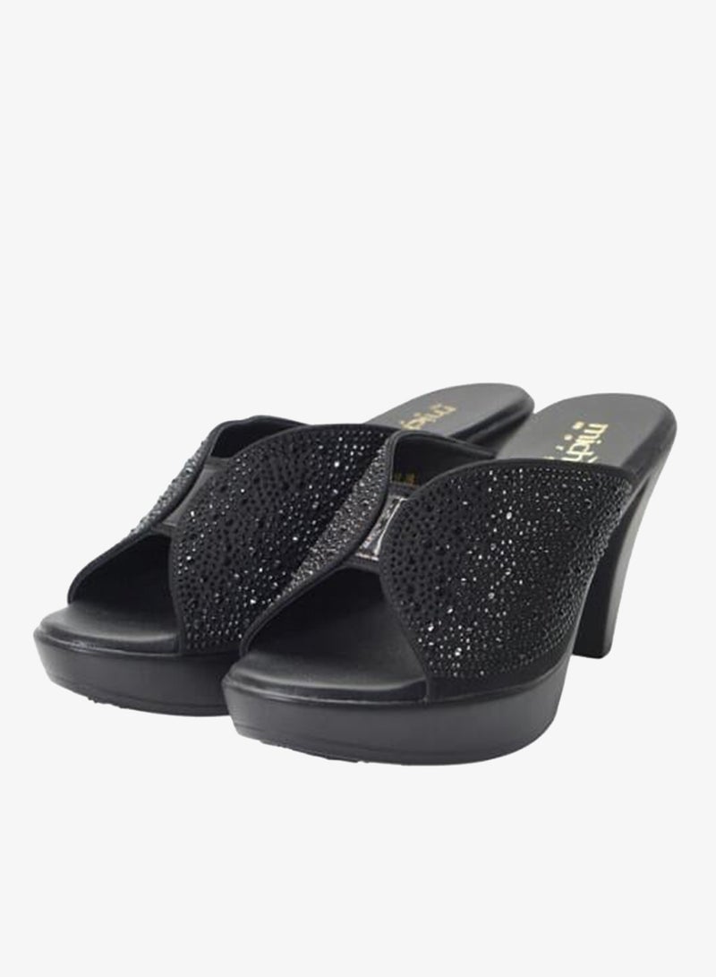 ميشيل مورجان 092-3062 Michelle Morgan Ladies High Heel Sandals 514RC518 Black - Image 3
