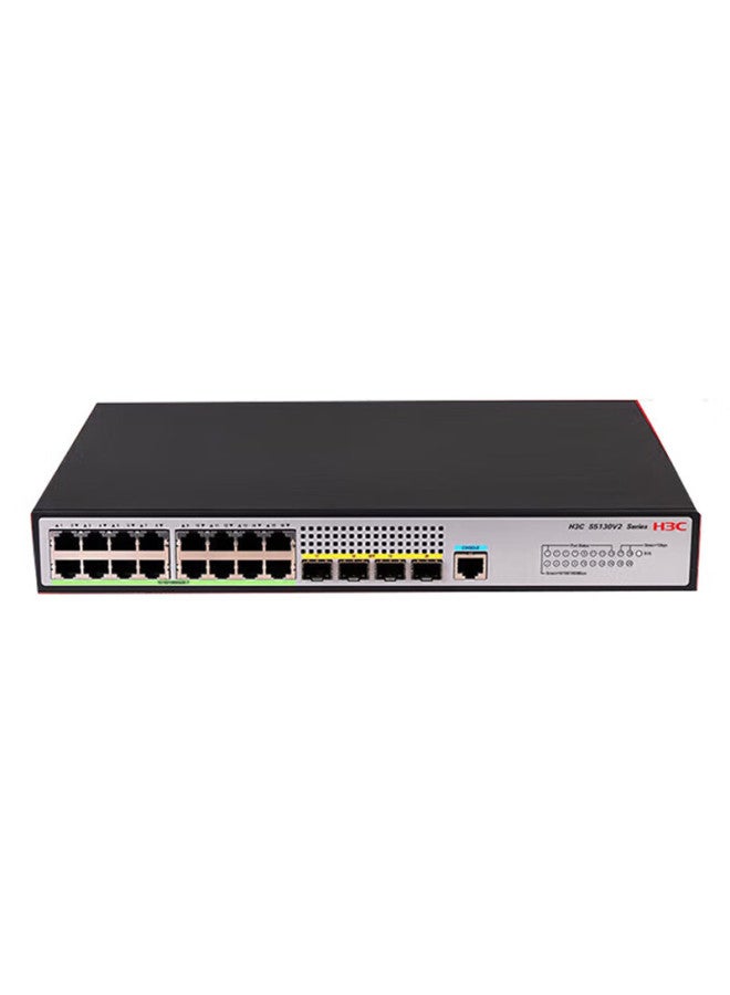 H3c S5130v2-20p-li 16-port Gigabit Ethernet + 4-port Gigabit Optical Fully Managed Layer 3 Switch Command Line / Low Noise Replacement For S5120v3-20p-li