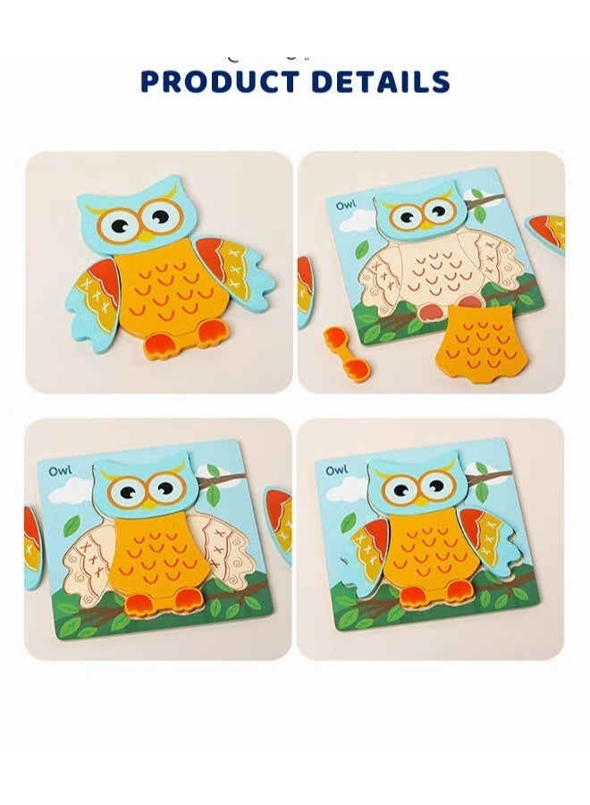 Wooden Puzzle Toys For 3+ Year Old Girls Baby Cute Animal Jigsaw Toy Birthday Gift - Image 2